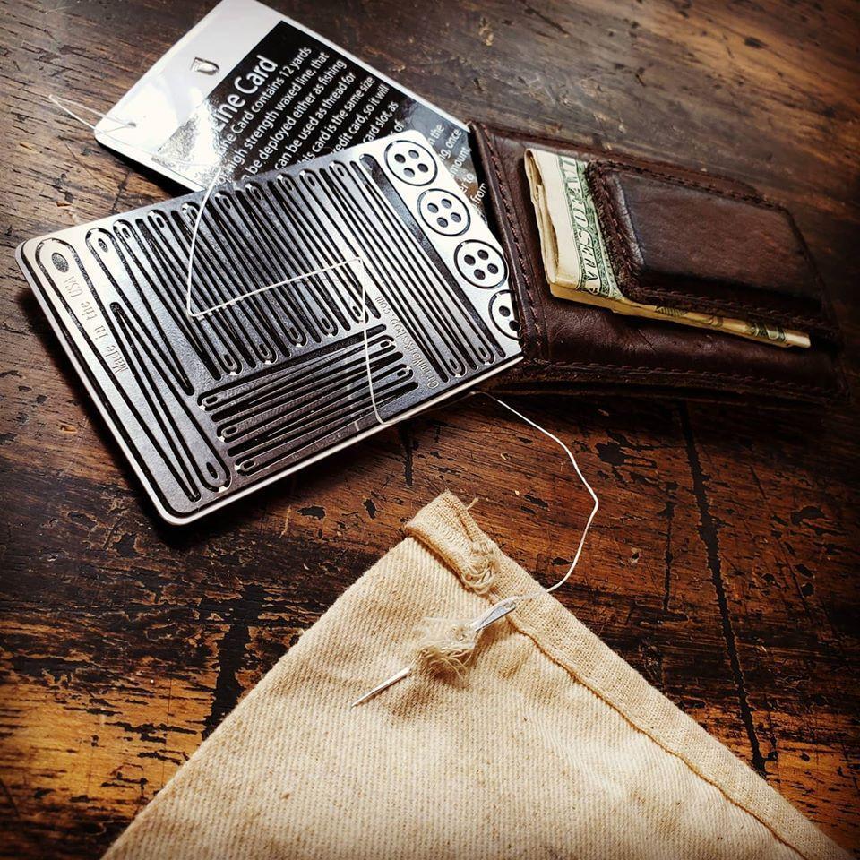Grim sewing cards survival sewing kit sewing and more credit card