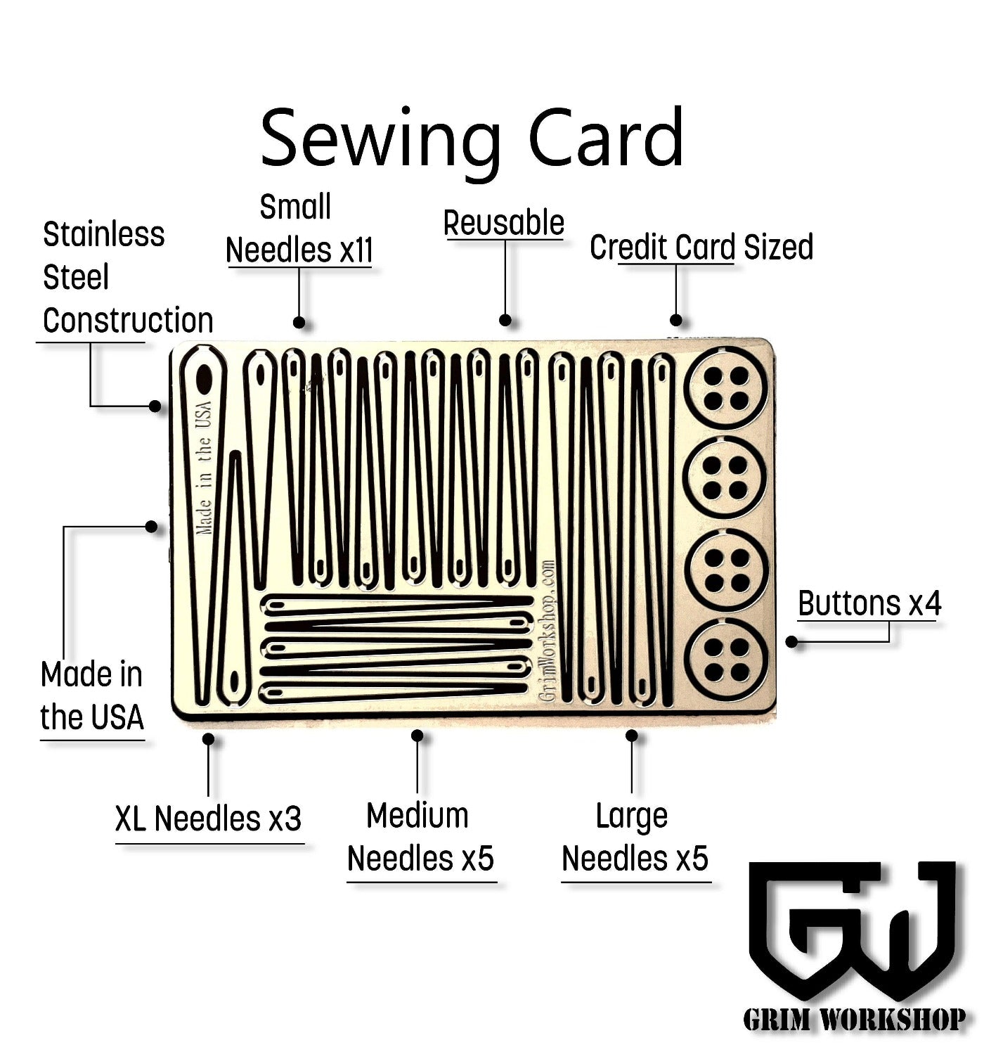 Sewing Cards, Survival Sewing Kit
