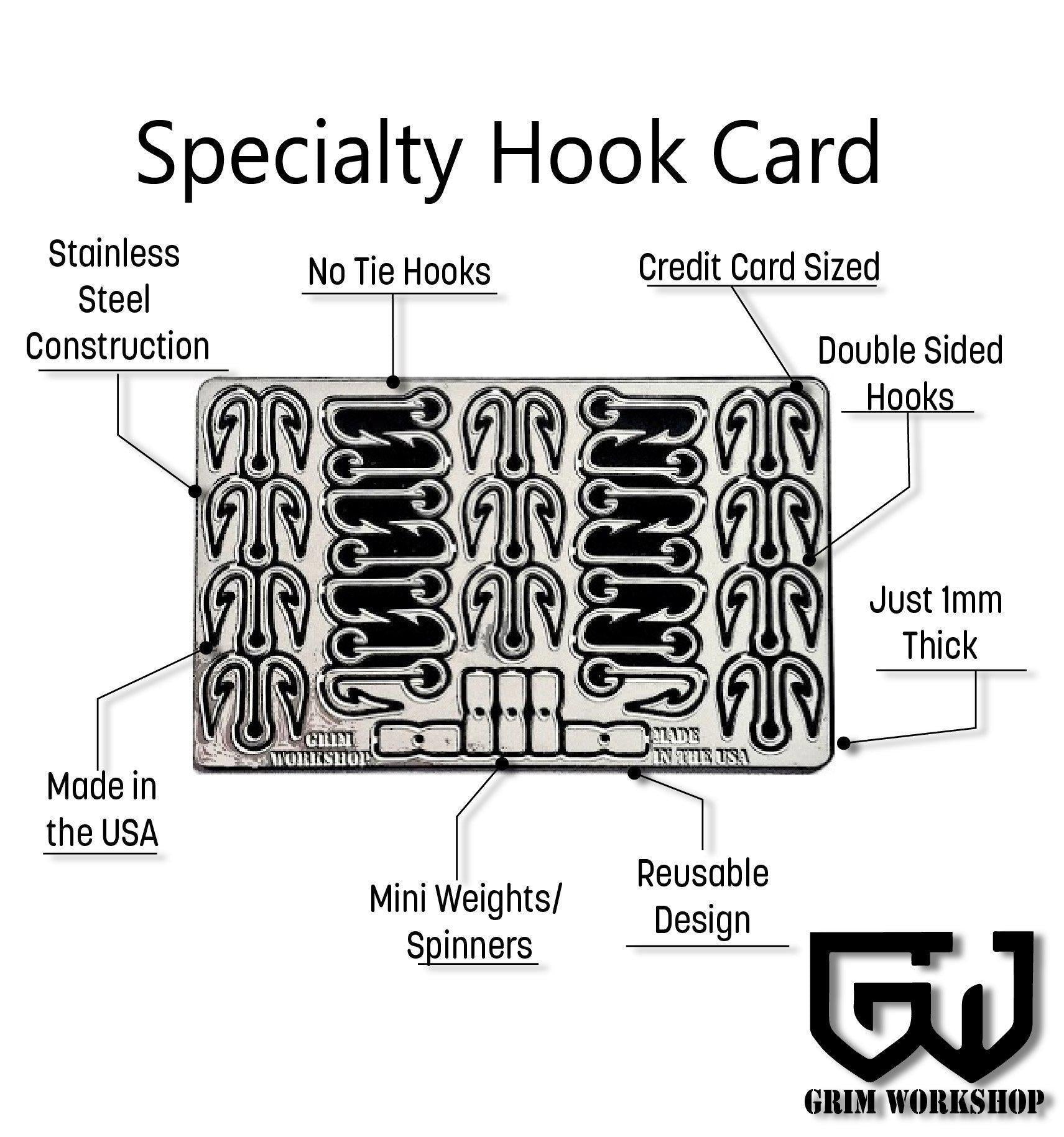 Grim Workshop Fishing Card Credit Card Sized Survival Fishing Kit 