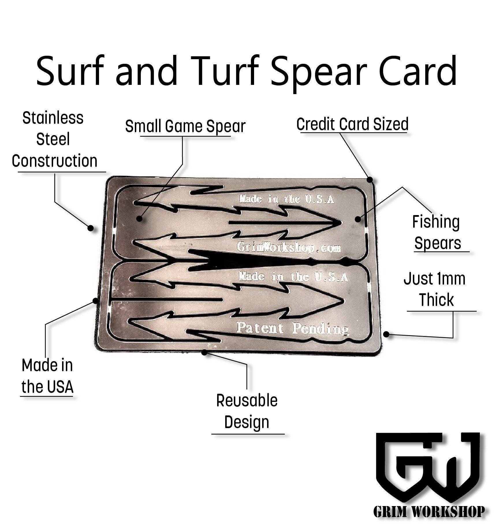 Surf and Turf Spear Survival Card-Grimworkshop-bugoutbag-bushcraft-edc-gear-edctool-everydaycarry-survivalcard-survivalkit-wilderness-prepping-toolkit