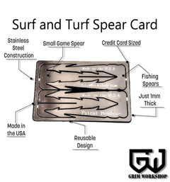 Surf and Turf Spear Survival Card-Grimworkshop-bugoutbag-bushcraft-edc-gear-edctool-everydaycarry-survivalcard-survivalkit-wilderness-prepping-toolkit