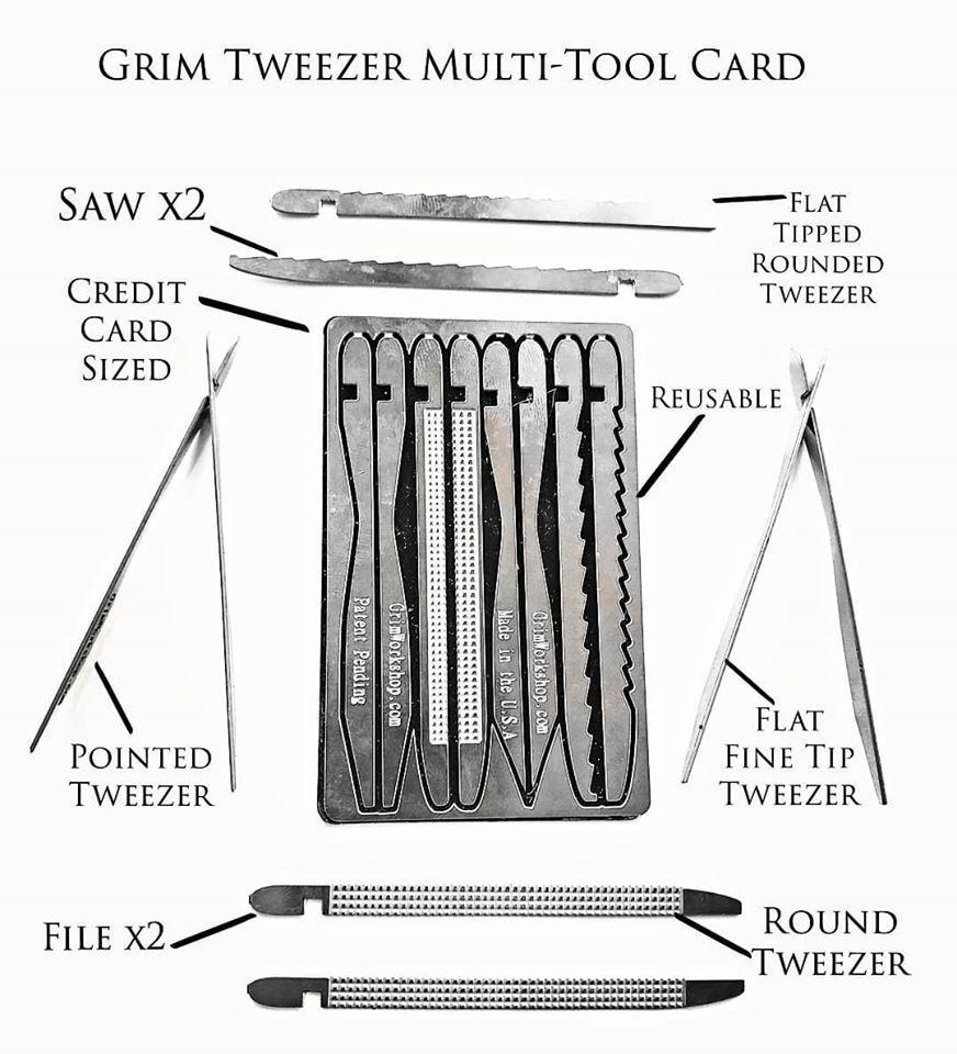 Tweezer Set First Aid Card tweezer tool